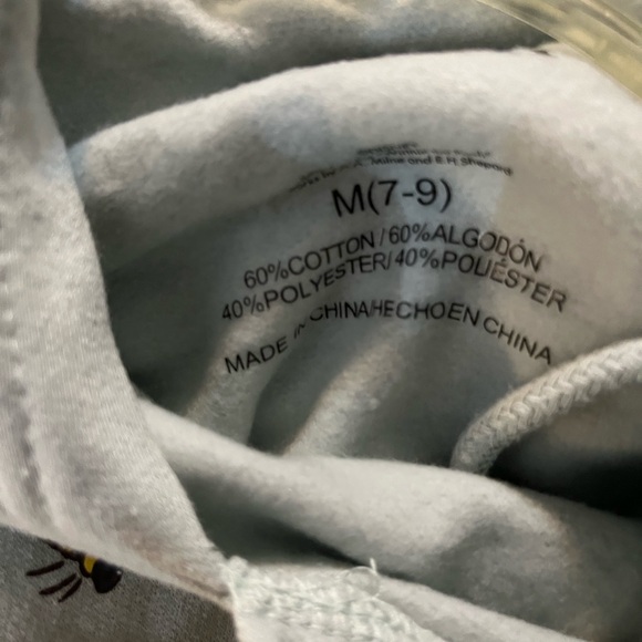 NWT Disney Winnie the Pooh friends blue pullover hoodies top size medium - Picture 4 of 5